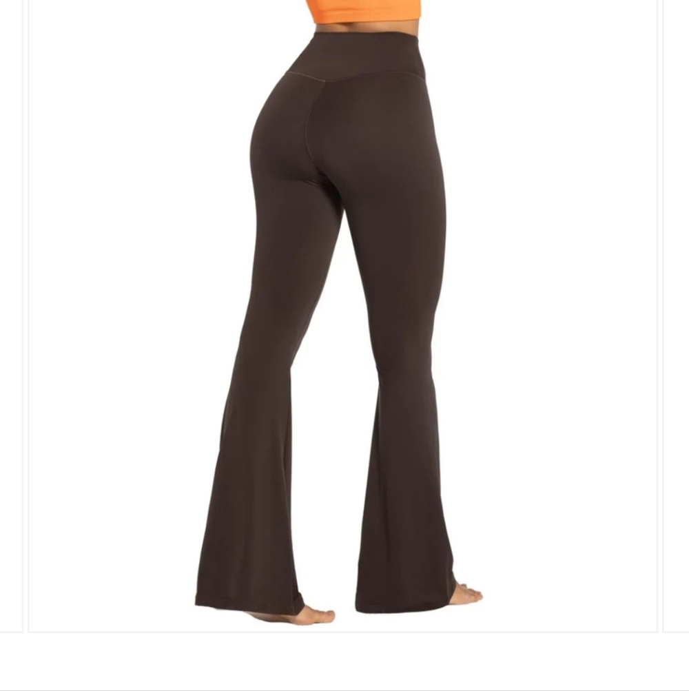 Sunzel Cross Waist Black Flared Legging - Picture 2 of 7